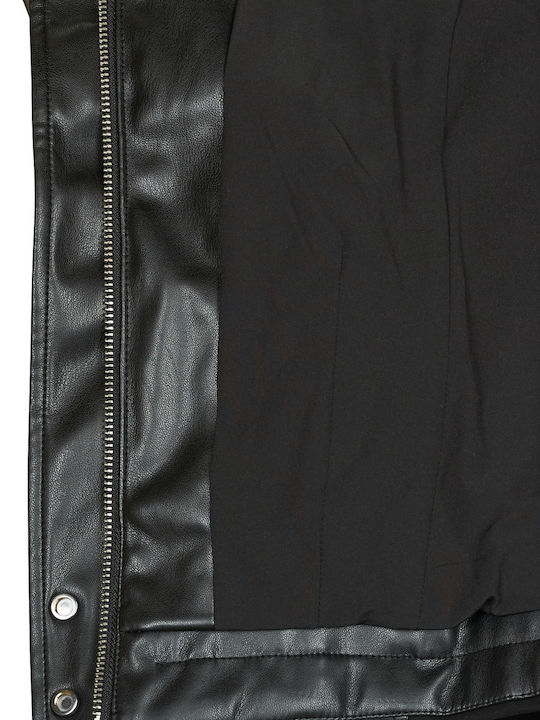 Fliammetta Piele Jachetă de femei Biker Jacket Black