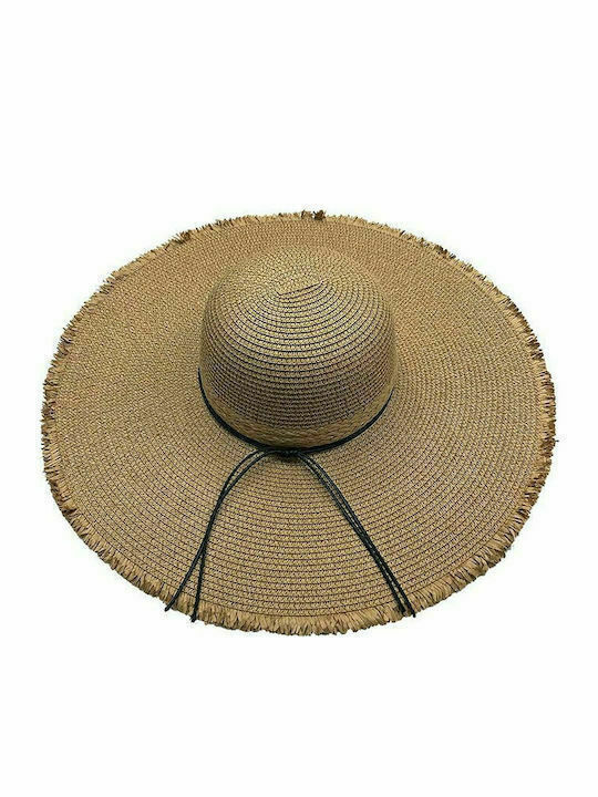 Summertiempo Wicker Women's Floppy Hat Beige
