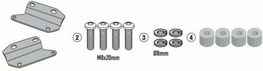 Givi Side Mounts for Honda CB 650 Kit for Side Cases TE1185 2021