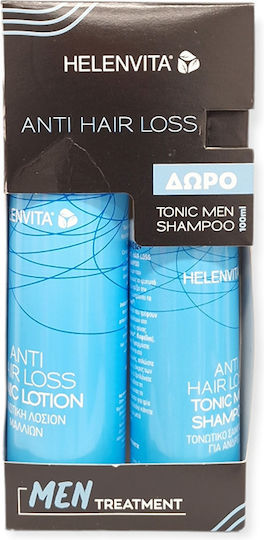 Helenvita Anti Hair Loss Men Hair Care Set Against Hair Loss With Shampoo & Lotion 2 Pieces
