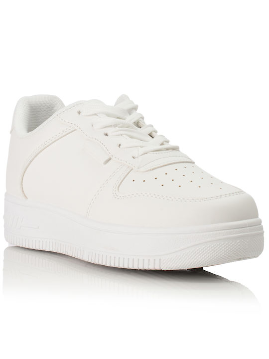 Plato Femei Flatforms Sneakers Albe