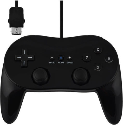 Classic Controller Pro Ενσύρματο για Wii Μαύρο
