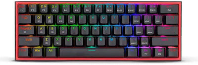 Redragon K616 RGB Fizz Pro Gaming Μηχανικό Πληκτρολόγιο Tenkeyless με Custom Red διακόπτες και RGB φωτισμό (Αγγλικό US)