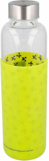 Stor Minecraft Bottle Water Glass with Screw Cap Yellow 585ml