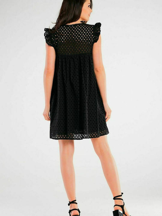 Awama Summer Mini Dress Black