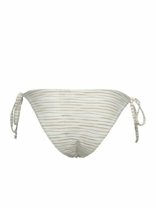 Niki Bikini Slip cu Dantelă Alb