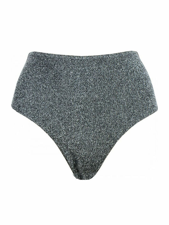 BP-3120 Bikini Slip Hohe Taille Silber