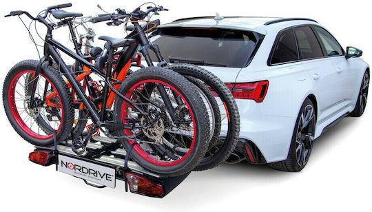Nordrive Asura 3 Car Bike Tow Hitch Rack for 3 Bikes
