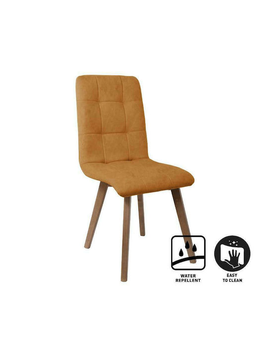 T-17 Dining Room Fabric Chair Yellow 42x48x87cm
