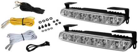 Dectane Dayline 18 Waterproof Daytime Running Lamps Car in Bar Shape LED Universal 12 / 24V 10cm 2pcs