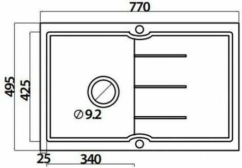 Crown Quadra Q-83 6783 Drop-In Μ78xΠ50cm Sabbia Crown Quadra Q-83 6783 Drop-In Μ78xΠ50cm Sabbia