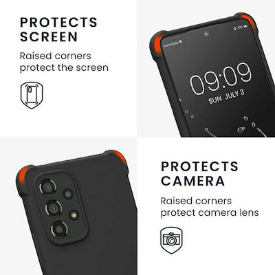 KWmobile Back Cover Σιλικόνης με Λουράκι Μαύρο (Galaxy A53)