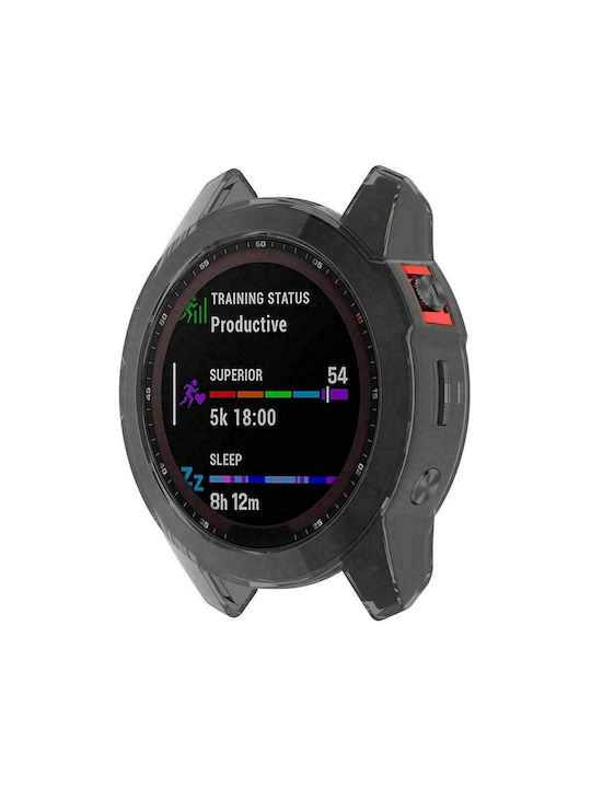 Tech-Protect Defense Silikonhülle in Schwarz Farbe für Garmin Fenix 7X