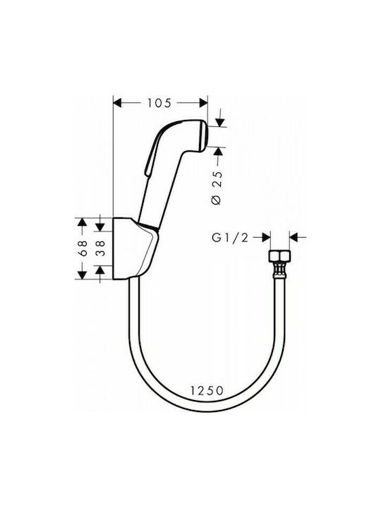 Hansgrohe 32127000 Επιτοίχιο Σετ Μπιντέ Λευκό