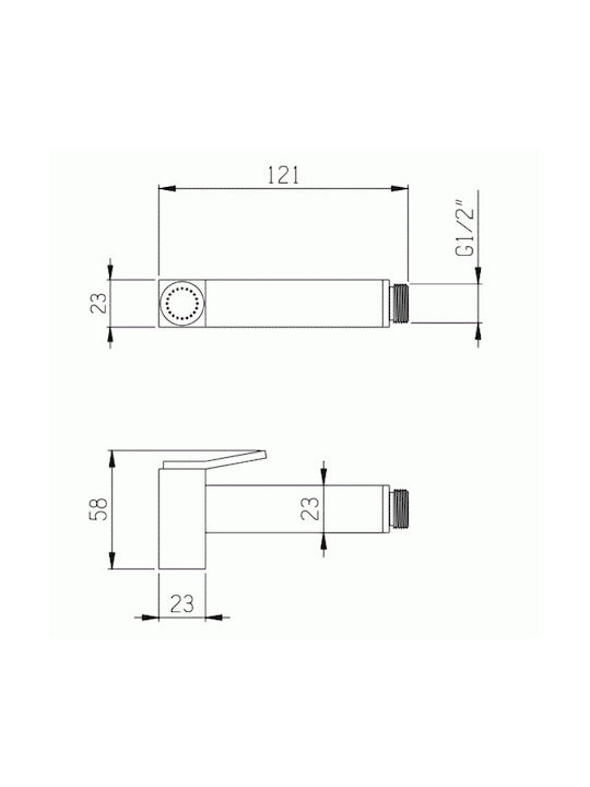 ISA Idrosanitaria Viola Sprayer Bidet Silber ISA Idrosanitaria Viola Sprayer Bidet Silber