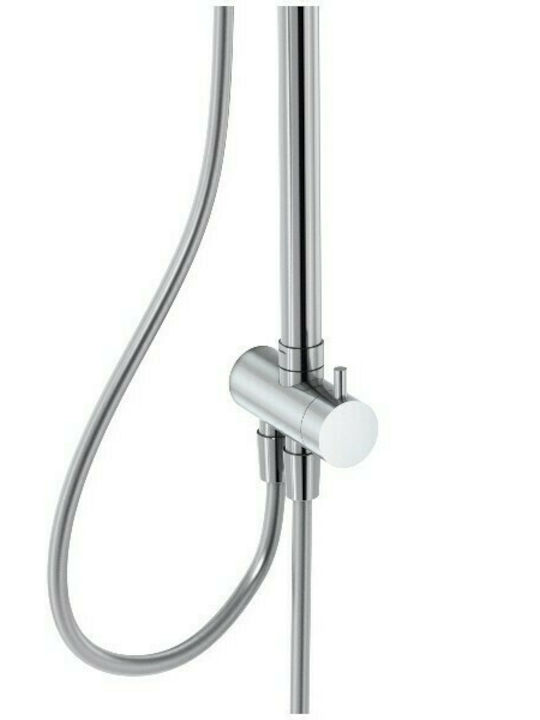 Ideal Standard Idealrain Cube Shower Column without Mixer 105cm Silver