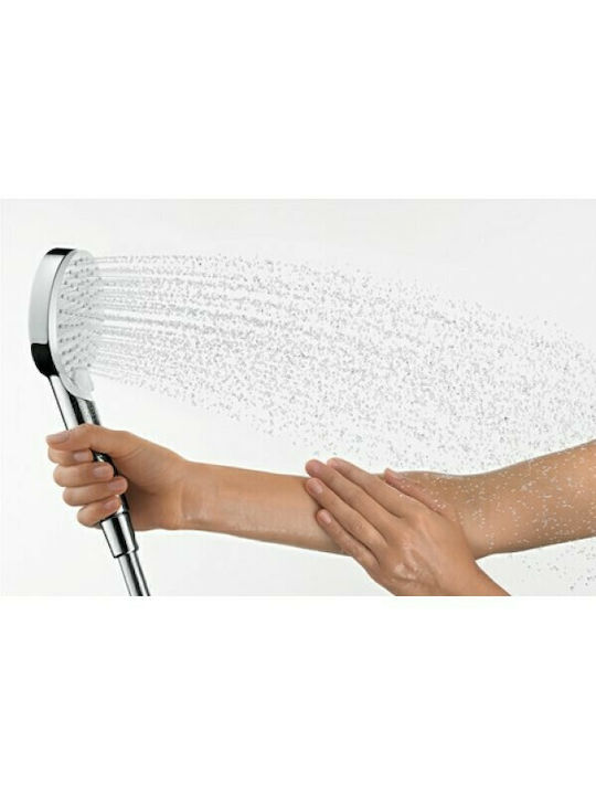 Hansgrohe Crometta S 240 1jet Duschsäule mit Wannenbatterie 120,1 cm Silber