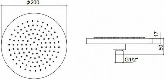 Karag Andare Built-in Mixer, Hand Shower & Shower Head Set for Shower 2 Exits White