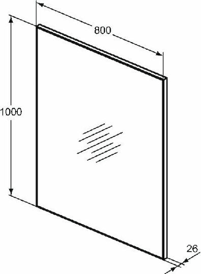 Ideal Standard Rectangular Bathroom Mirror 80x100cm