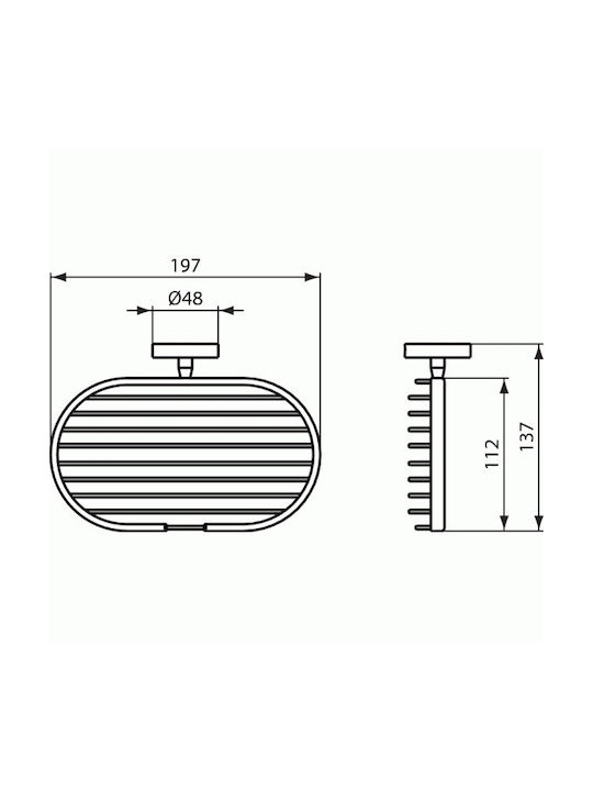 Ideal Standard A9112 Wall-mounted Sponge Holder Inox Silver