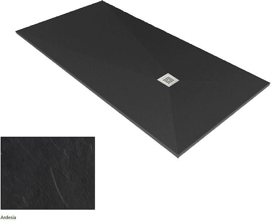 Karag Rectangular Artificial Stone Shower Ardesia Pietra 80x100x2.5cm