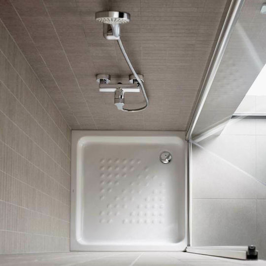 Roca Italia A374772001 Quadratisch Porzellan Dusche x80cm Weiß