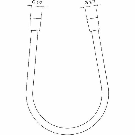 Ideal Standard Plastic Shower Hose Silver Idealflex 160cm
