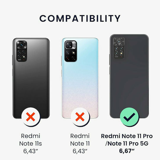 KWmobile Rubberized Back Cover Σιλικόνης Mango (Redmi Note 11 Pro)