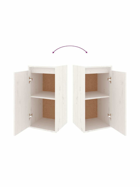 Wooden Living Room TV Unit White L100xW30xH35cm