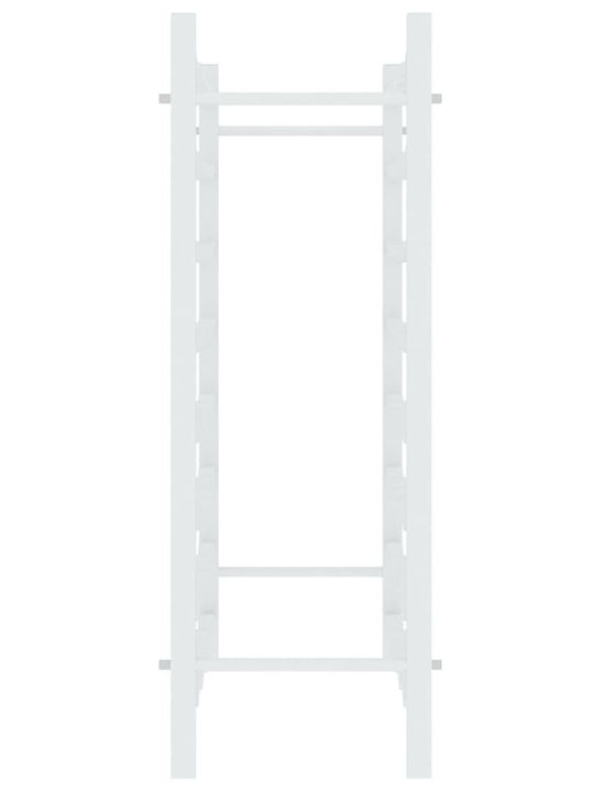 vidaXL Freistehend Weinkeller Metallisch für 48 Flaschen Weiß 65x30x80εκ.
