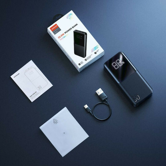 Joyroom JR-QP193 Power Bank 30000mAh 22.5W με 2 Θύρες USB-A και Θύρα USB-C Power Delivery / Quick Charge 3.0 Μαύρο