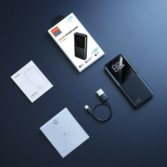 Joyroom JR-QP191 Power Bank 10000mAh 22.5W with 2 USB-A Ports and USB-C Port Black