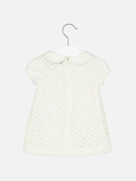 Mayoral Kids Dress Short Sleeve White