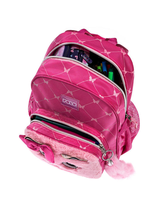 Polo Kitty Kindergarten School Backpack Fuchsia