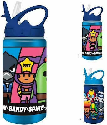 Must Kids Aluminium Water Bottle Brawl Stars 483903 Light Blue 500ml