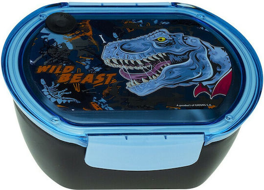 Back Me Up Wild Dino Beast Ανοξείδωτο Παιδικό Δοχείο Φαγητού Δεινόσαυροι 0.68lt Πολύχρωμο