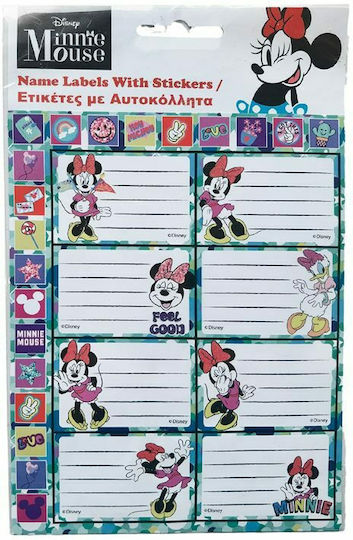 Gim Minnie Ετικέτες Τετραδίων 8τμχ