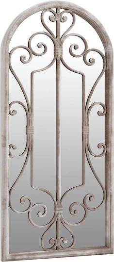 vidaXL Wandspiegel mit Weiß Metallisch Rahmen 100x45cm 1Stück
