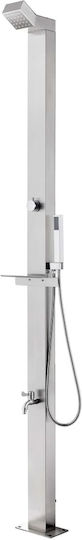 vidaXL Pool Shower with Length 62cm Silver