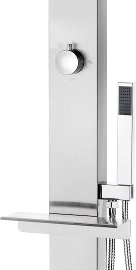 vidaXL Pool Shower with Length 62cm Silver