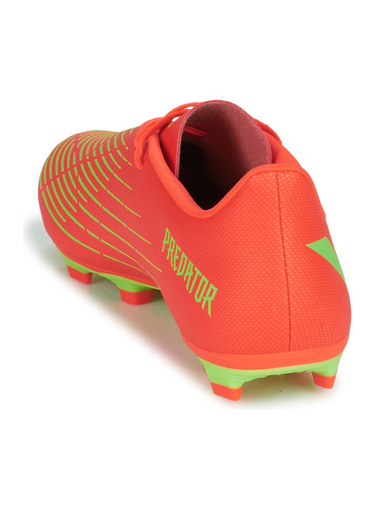 adidas Predator Edge.4 Футболни Обувки с Бутони Соларно Червено / Соларно Зелено / Основно Черно