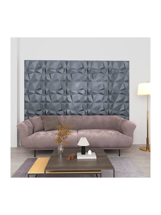 3D Wall Panel Γκρι 50x50cm 12pcs