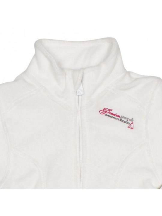 Peak Mountain - Sweat Full Zip Polaire Fille Adara White