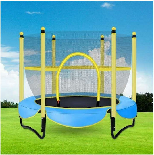 Zita Toys Trampolin Kinder Durchmesser 130cm mit Netz Blau