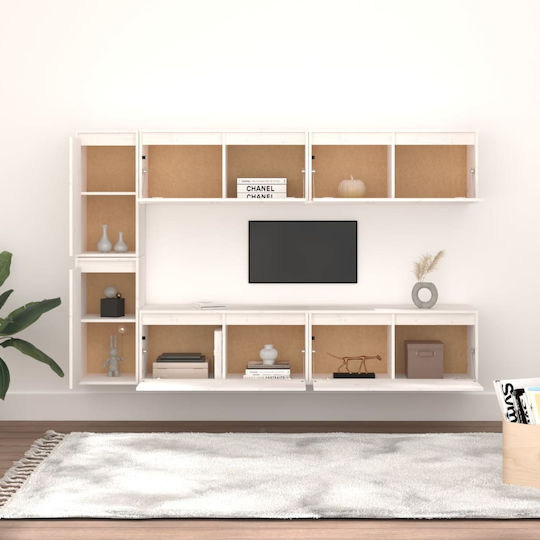 Wohnzimmer TV-Einheit Weiß L190xB30xH120cm