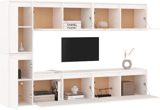 Wohnzimmer TV-Einheit Weiß L190xB30xH120cm