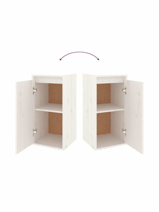 Wooden Living Room TV Unit White L190xW30xH120cm