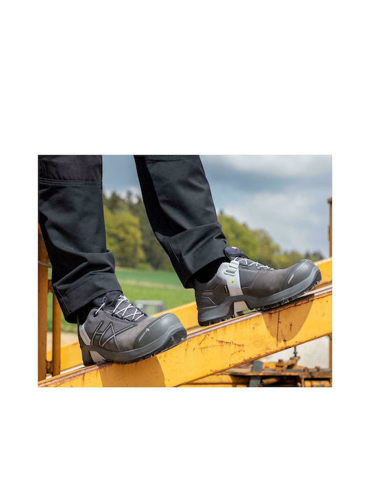 Haix Connexis Safety+ GTX Водоустойчив Нисък Защита Gray S3 с Сертификация (C), P, CI, ESD , HI, HRO, SRC,WR