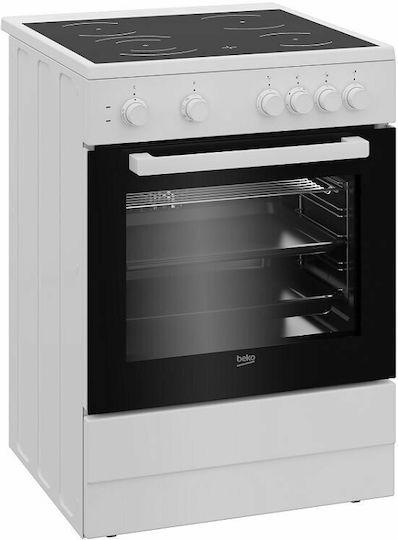 Beko Aragaz 72lt cu Plite Ceramice L60cm. White