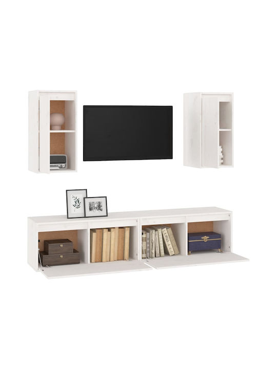 Wohnzimmer TV-Einheit Weiß L160xB30xH95cm